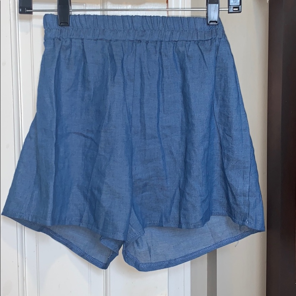 Blue loose fit shorts